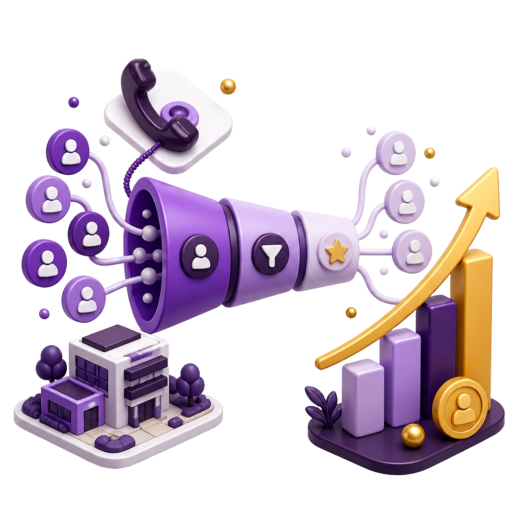 3D sales pipeline turning targeted prospects into qualified opportunities and revenue growth